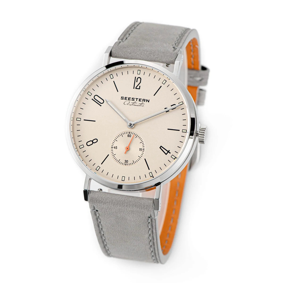 Seestern S382 - Bauhaus Style ultra-thin Stainless Steel Automatic Dress Watch