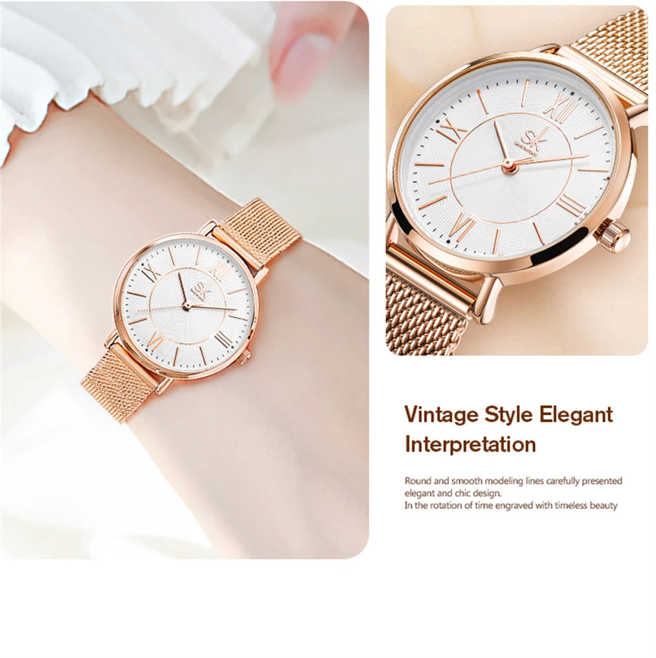 K0188 - Stainless Steel Rose Gold Fashion Watch With Japanese Quartz Movement