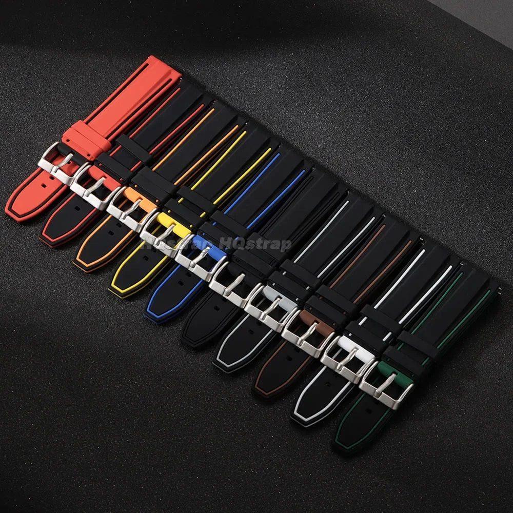 Silicone Rubber Sports Watch Strap With Quick Release - Sizes M & L