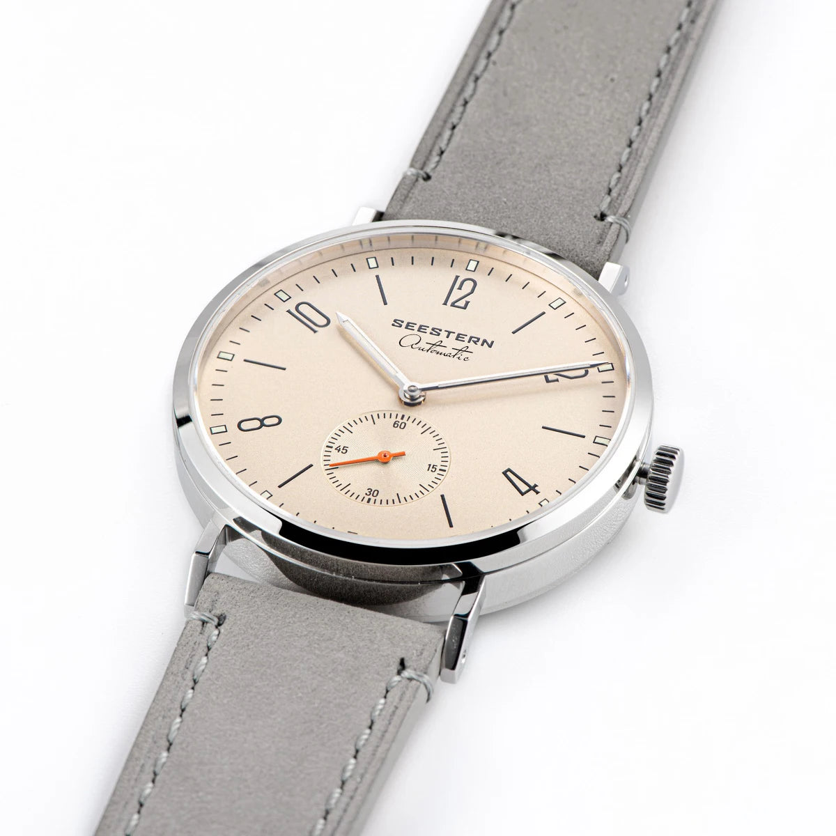 Seestern S382 - Bauhaus Style ultra-thin Stainless Steel Automatic Dress Watch