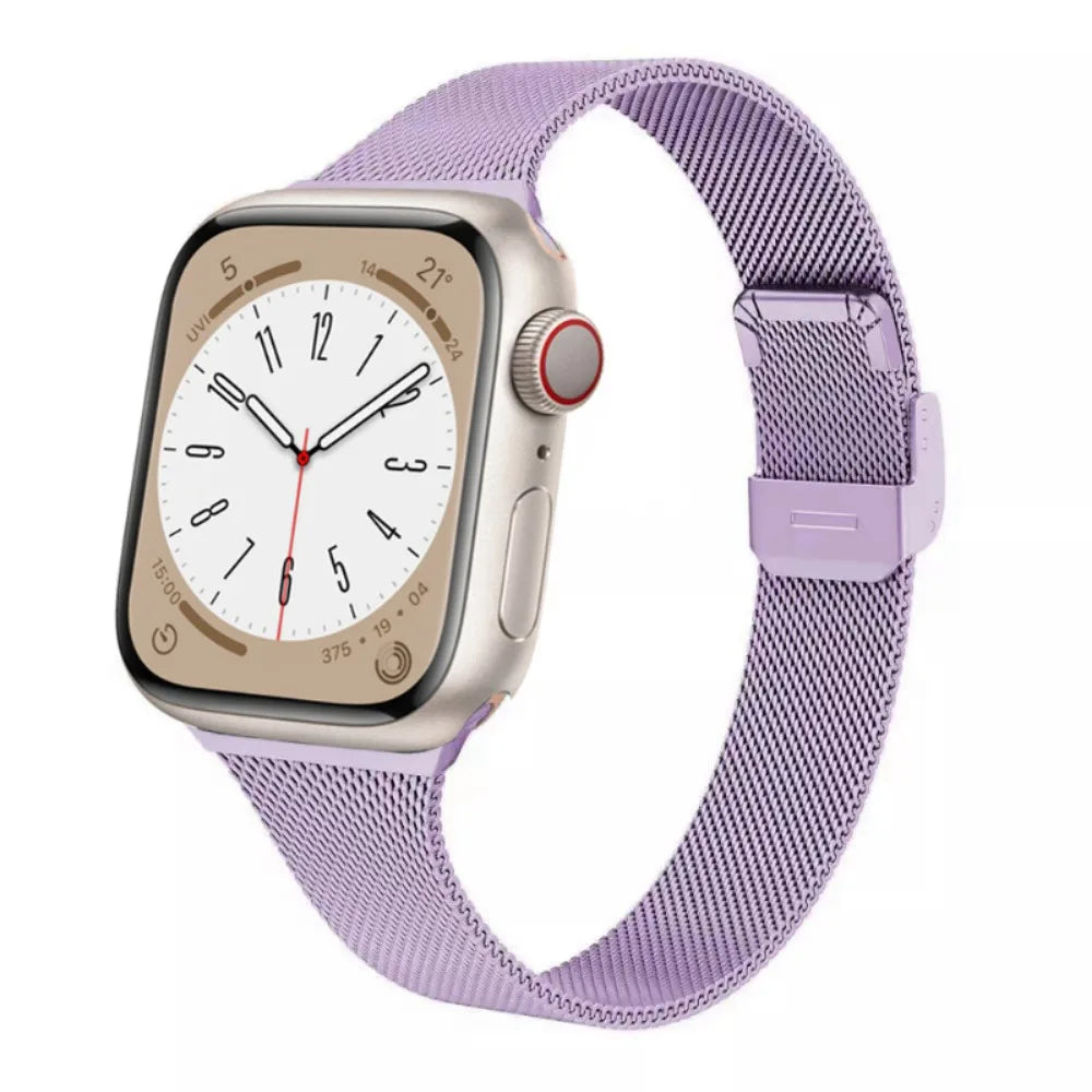 Slim Milanese Strap for Apple Watch 44mm 40mm 45mm 41mm 46mm 42mm 38 49mm Metal Bracelet iWatch Series 10 Ultra 9 8 7 6 5 4 3 SE band