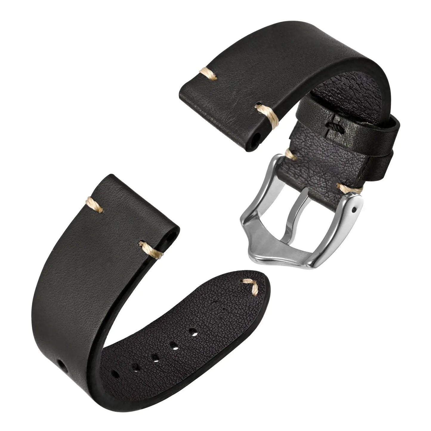 Anbeer Premium Retro Style Leather Watch Strap - Sizes M & L