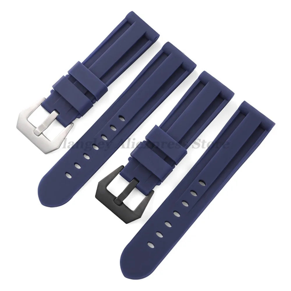 Silicone rubber watch straps Various Colours - Sizes M & L