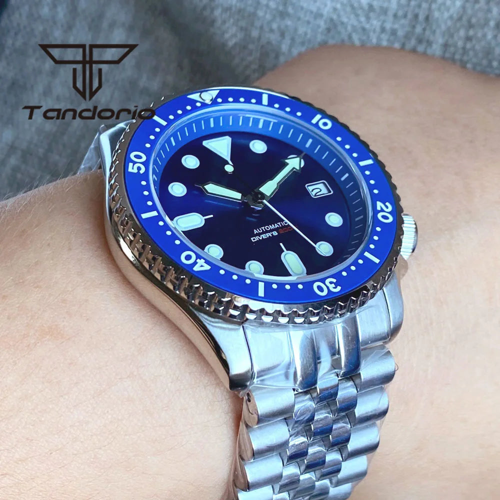 Tandorio - SKX007 Style Stainless Steel Automatic Dive Watch