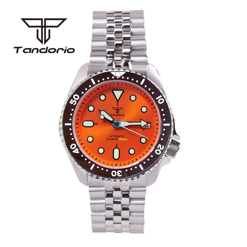 Tandorio - SKX007 Style Stainless Steel Automatic Dive Watch