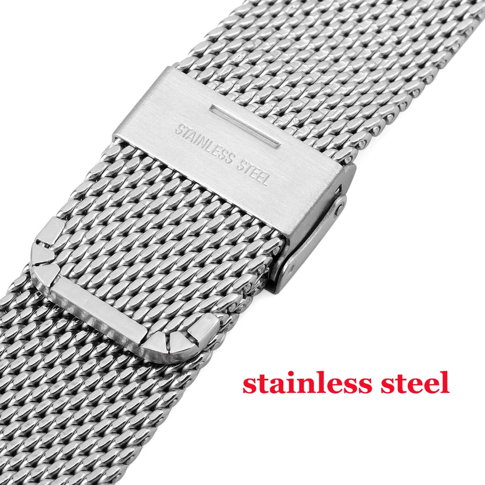 3mm Thick Stainless Steel Mesh Strap with Quick Release Spring Bars M & L