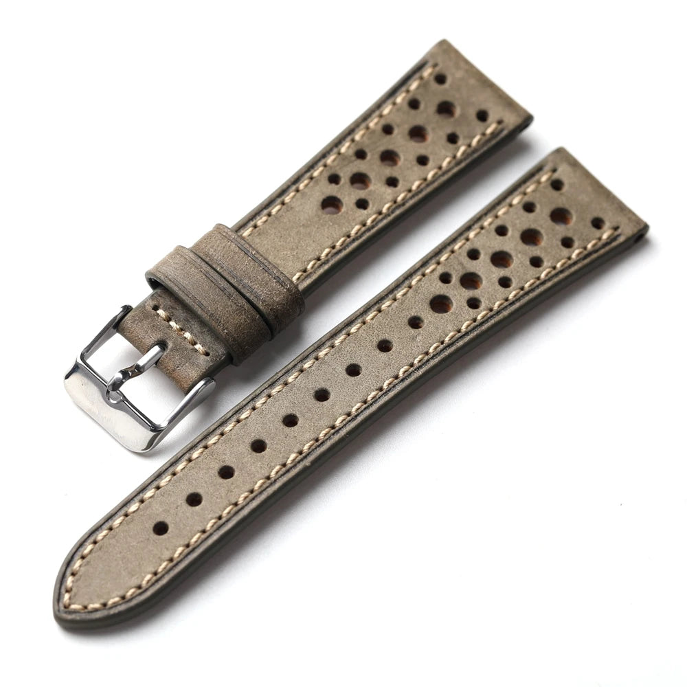 Handcrafted Pueblo Italian Cowhide Rally Strap With Ventilated Design - Sizes M & L