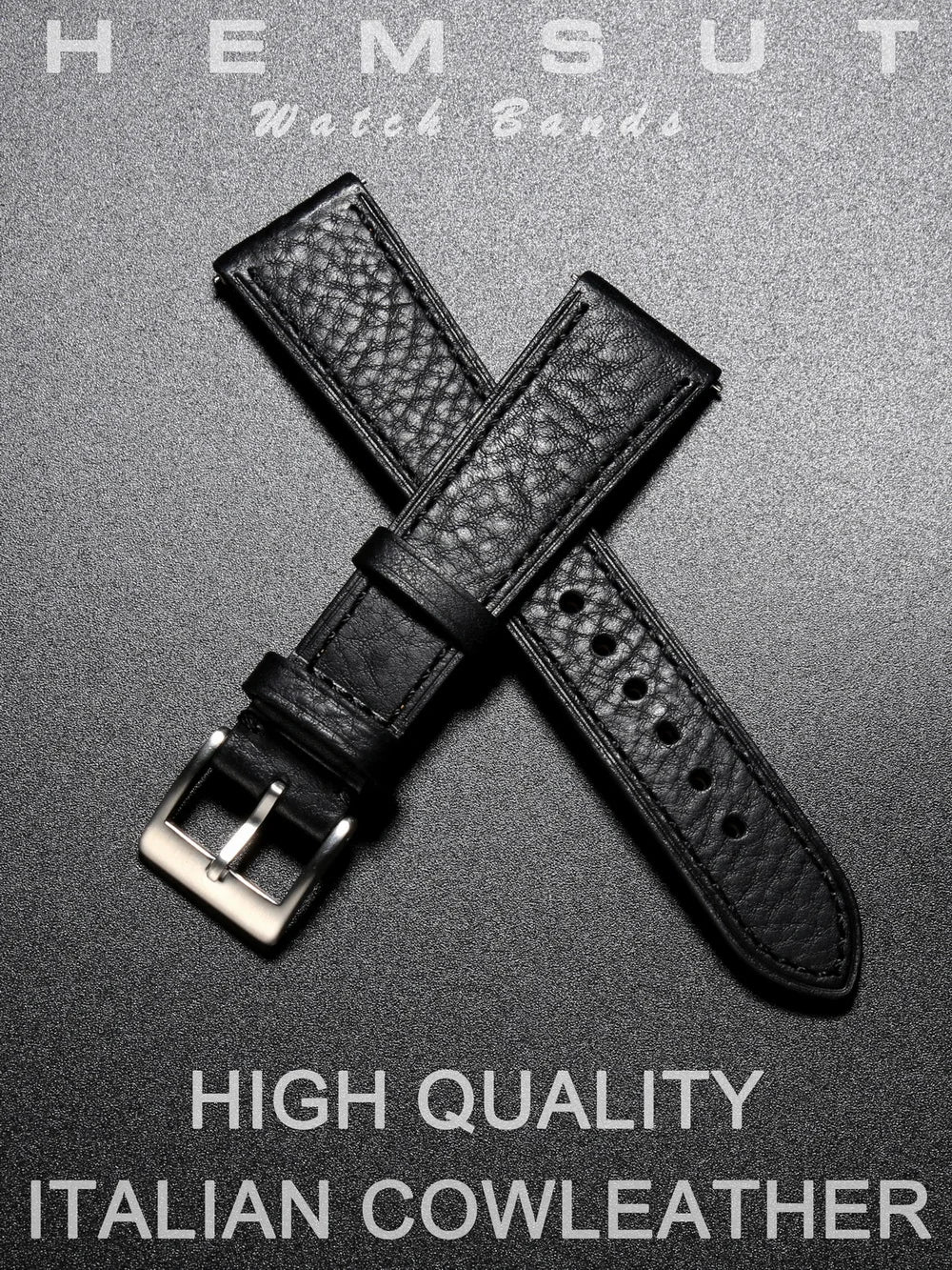 Hemsut Premium Handmade Italian Cowhide Strap. Quick Release - Sizes M & L