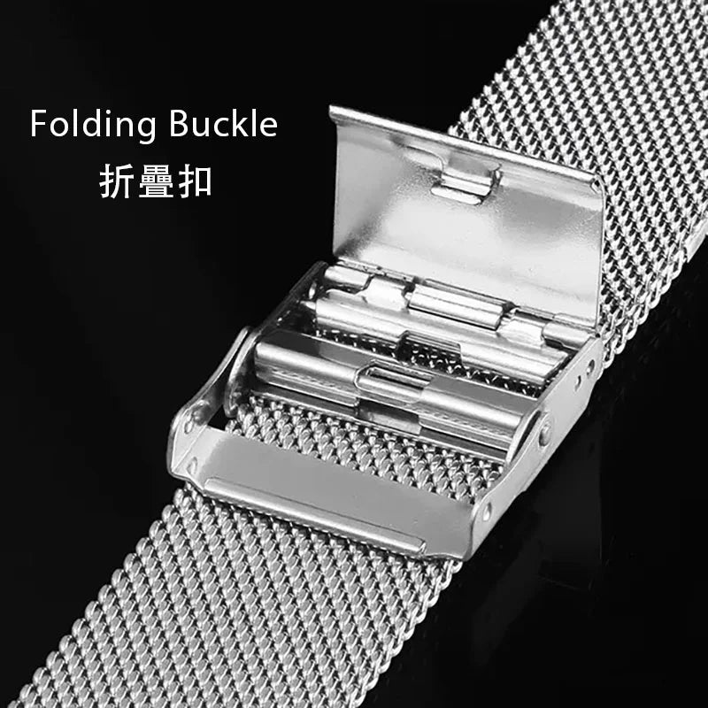 Universal Milanese Mesh Stainless Steel Watch Strap With Quick Release  - Sizes S, M & L