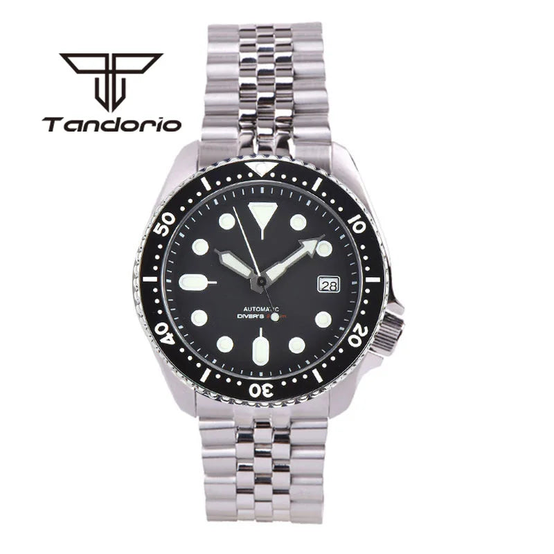 Tandorio - SKX007 Style Stainless Steel Automatic Dive Watch