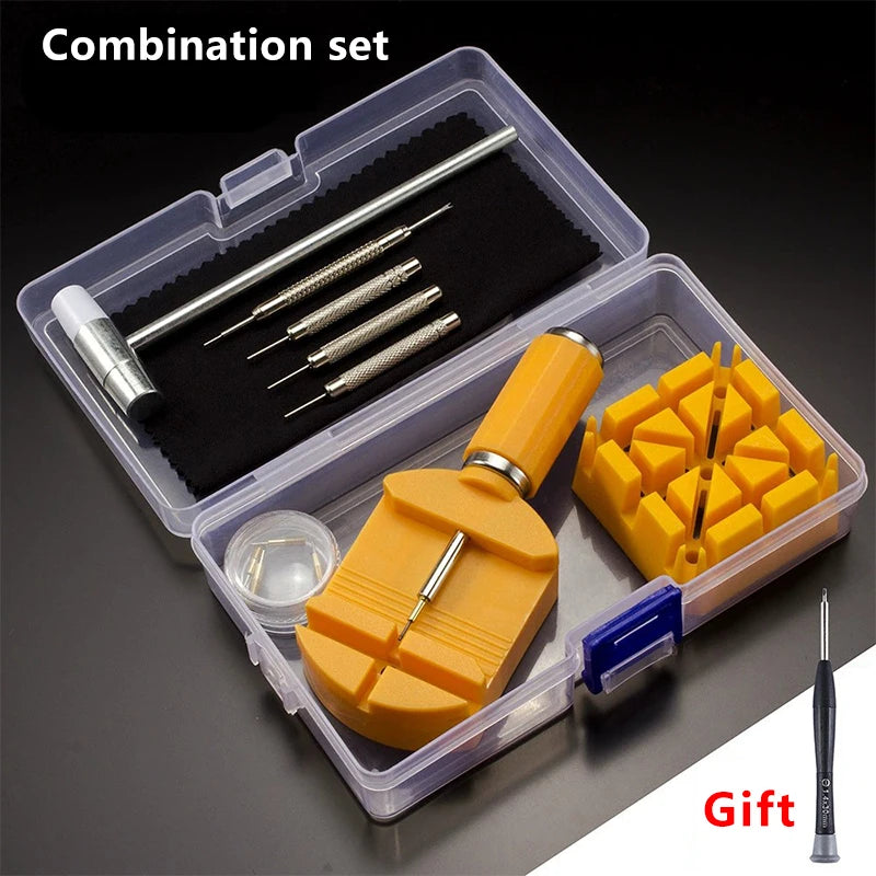 Tool Set for adjusting and repairing watch bracelets and straps