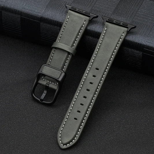 PU Leather strap For Apple Watch 44mm 45mm 41mm 40mm 42mm 46mm Correa Bracelet iWatch Series 4 5 6 SE 7 8 9 10 Ultra/2 49mm