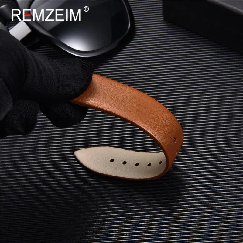 Ultra-thin Genuine Leather Watch Strap in Various Colours - Sizes S, M & L