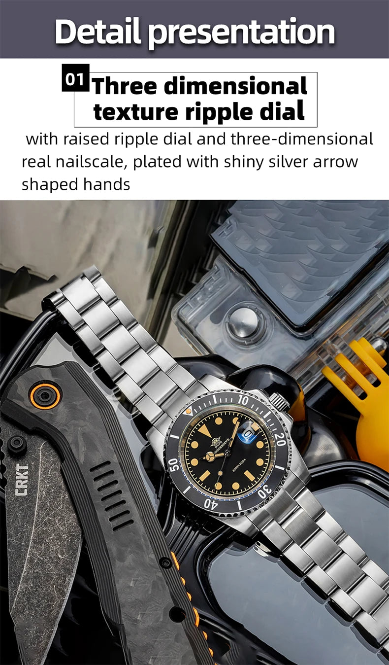 Addiesdive AD2054 - Stainless Steel Japanese Quartz Dive Watch