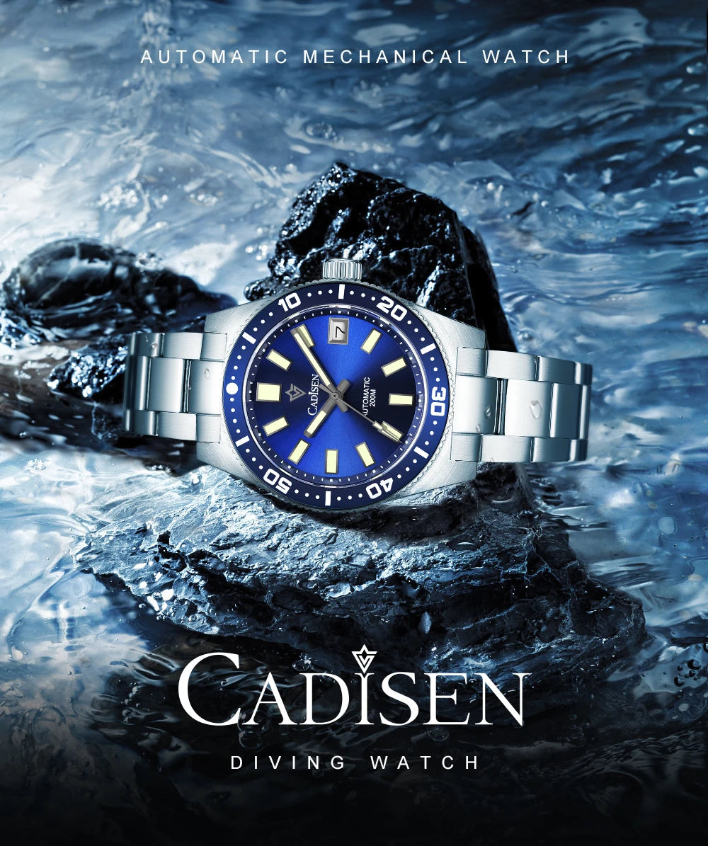 Cadisen C8207M - 62MAS Style Automatic Stainless Steel Dive Watch