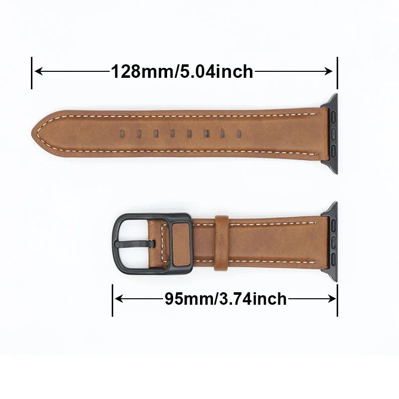 PU Leather strap For Apple Watch 44mm 45mm 41mm 40mm 42mm 46mm Correa Bracelet iWatch Series 4 5 6 SE 7 8 9 10 Ultra/2 49mm