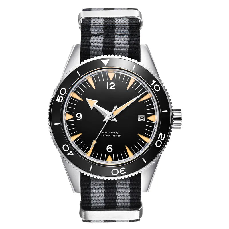 Corgeut 2013 - Stainless Steel Seiko NH35A Automatic Dive Watch With Sapphire Glass & Nylon Strap 100m WR