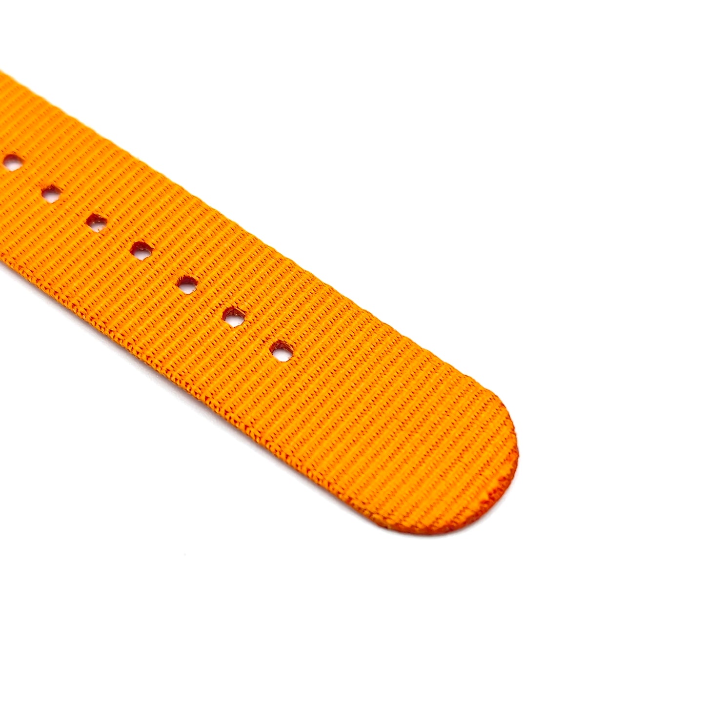 Nylon woven canvas NATO watch strap with rounded steel hardware - Sizes M & L