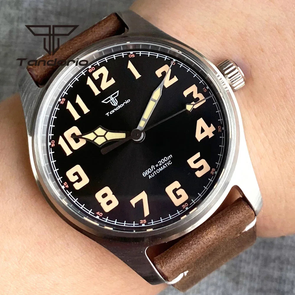 Tandorio - Stainless Steel Automatic Flieger-style Watch