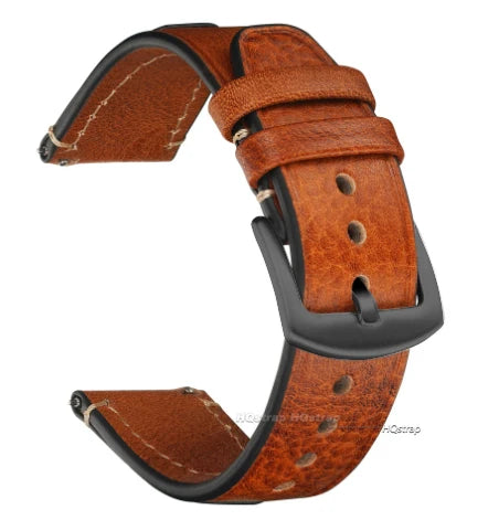 Universal Retro Leather Watch Strap - Sizes M & L