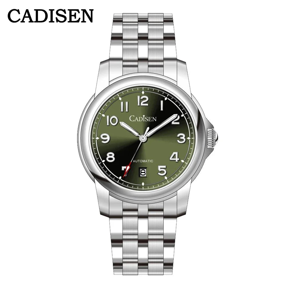 Cadisen Stainless Steel Automatic Dress Watch With Sapphire Crystal