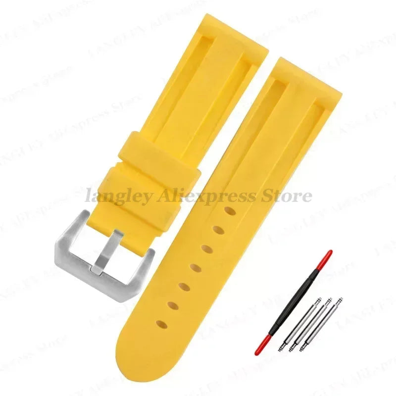 Silicone rubber watch straps Various Colours - Sizes M & L