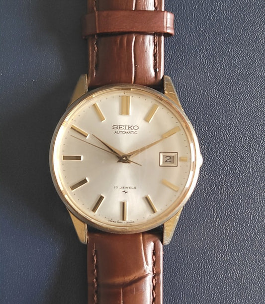 Seiko 7005-2000 from 1971 With New Leather Strap & Deployant Clasp