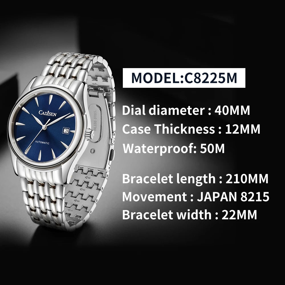 Cadisen C8225M - Automatic Steel Business Watch