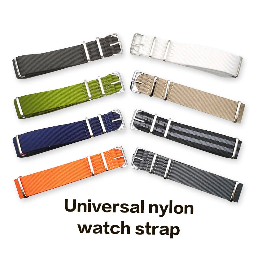 Universal Nylon NATO Watch Strap - Sizes M & L