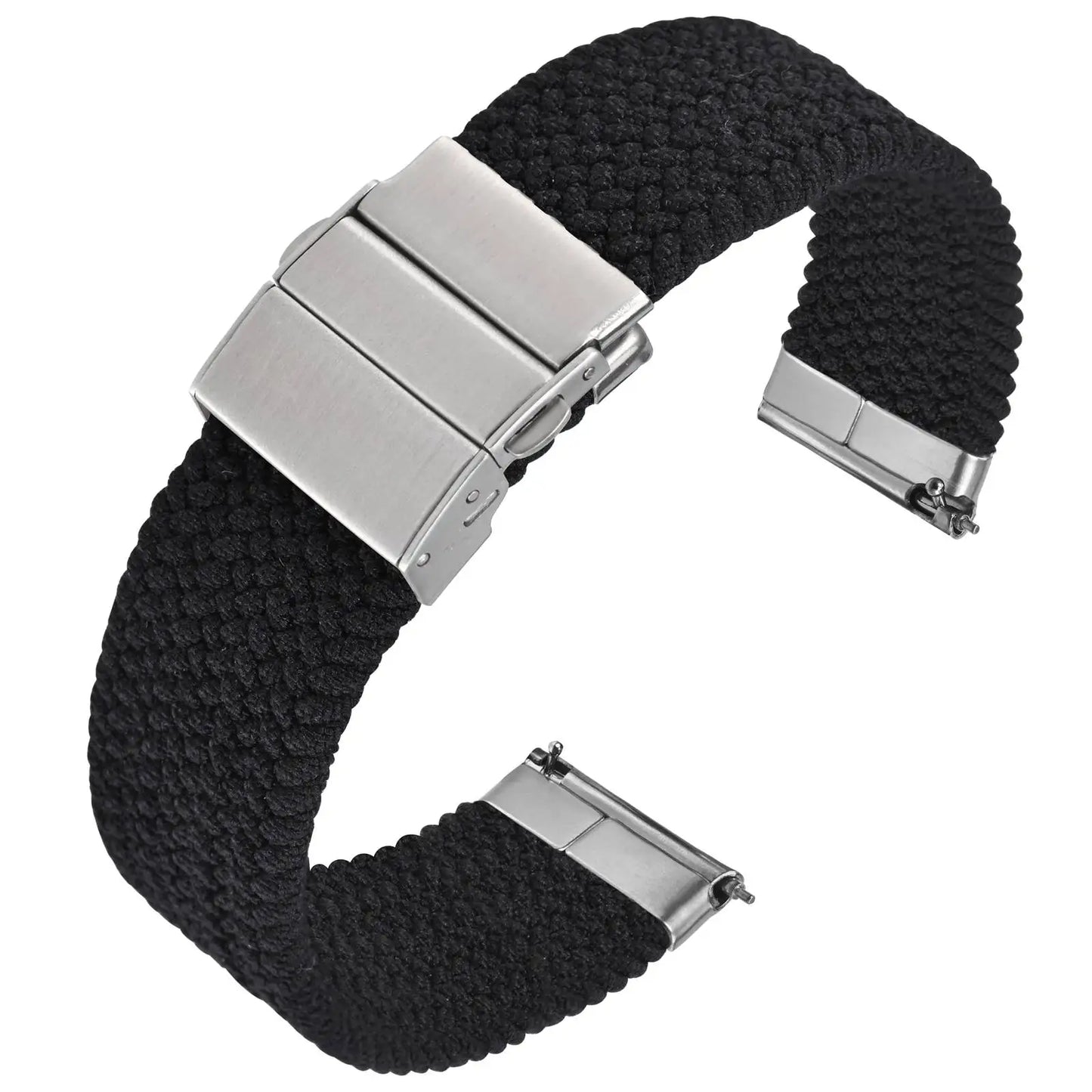 Anbeer Premium Two-Stage Braided Nylon Strap With Stainless Steel Buckle - Sizes M & L