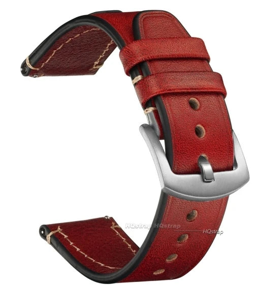 Universal Retro Leather Watch Strap - Sizes M & L