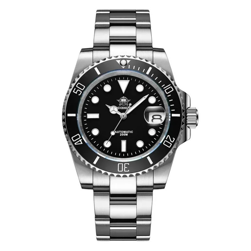 Addiesdive Stainless Steel Automatic Dive Watch with Sapphire Crystal and 200m WR