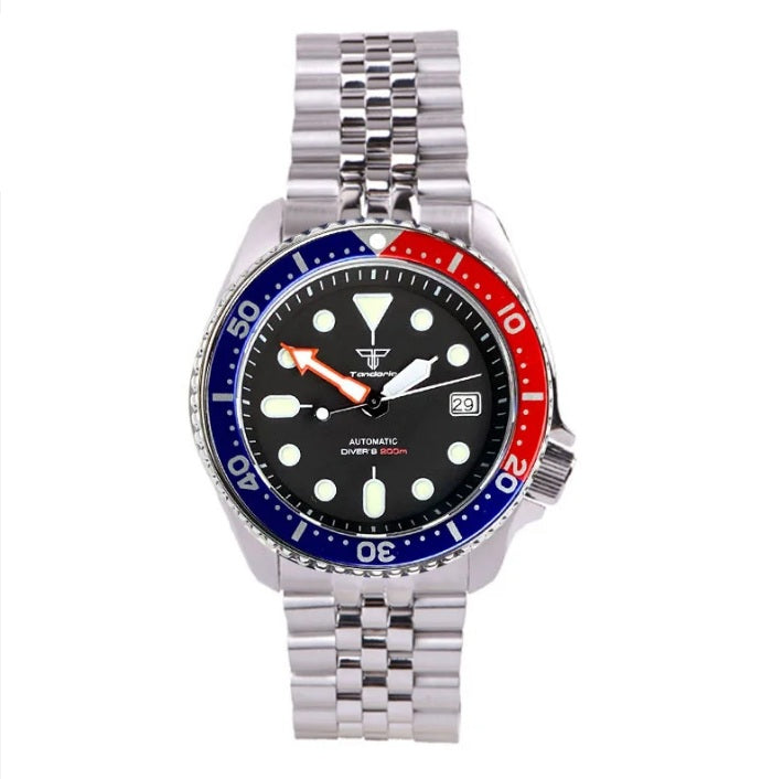 Tandorio - SKX007 Style Stainless Steel Automatic Dive Watch